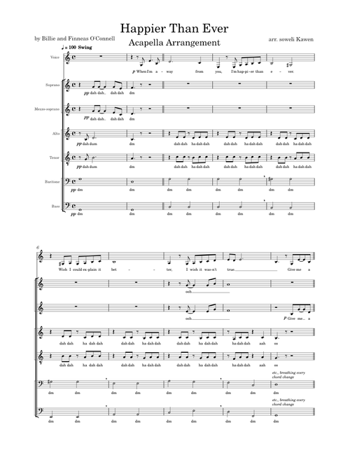 Happier Than Ever - Billie Eilish (Acapella Arrangement)