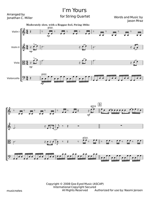 I'm yours - Jason Mraz