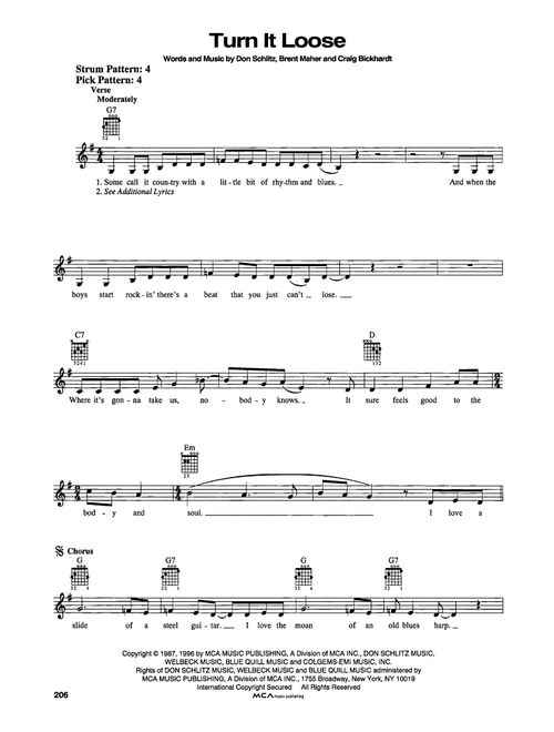 Turn It Loose - The Judds (Easy Guitar)