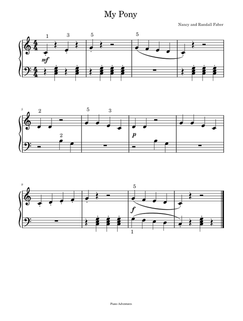 76 My Pony - Piano Adventures adv1 - lesson book level 1