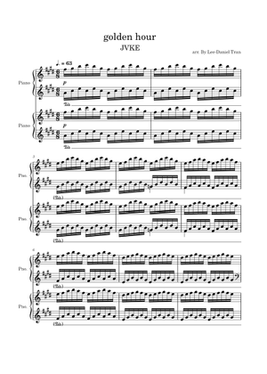 Golden Hour – JVKE (Updated Ver.) Sheet Music for Piano