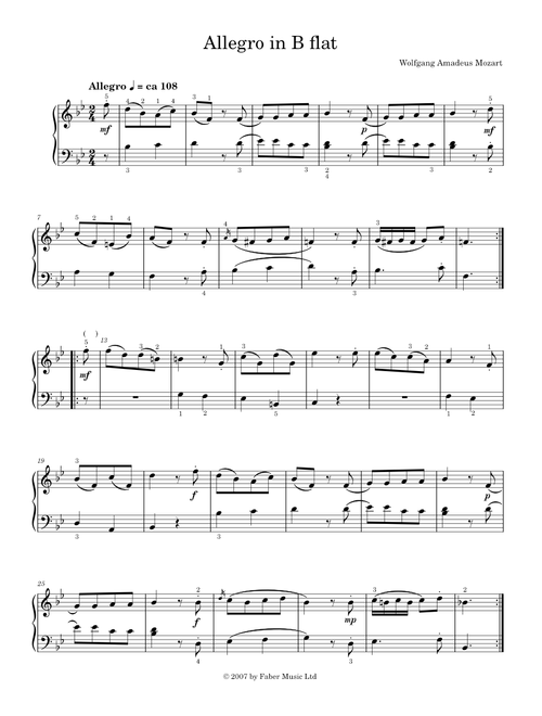 Allegro No. 8 in B Flat Major, K. 3 - Leopold Mozart (Solo)