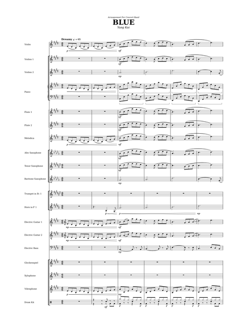 Blue - Yung Kai Score Band – Bin Ōdo
