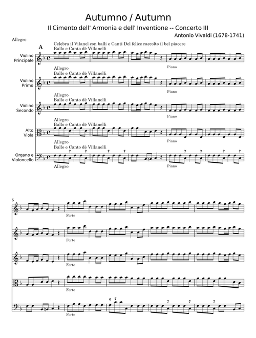 Autumno - Antonio Vivaldi