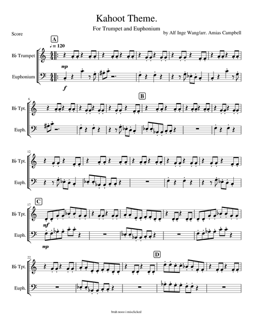 Kahoot_Theme: For Trumpet and Euphonium