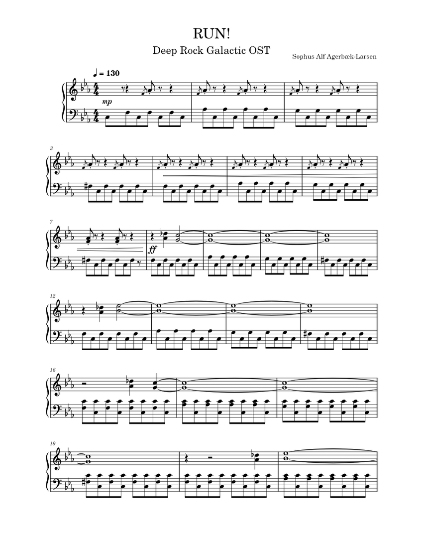 DeepPurple,Best,bandscore楽譜 RUN! – Sophus Alf Agerbæk-Larsen RUN! – Deep Rock Galactic