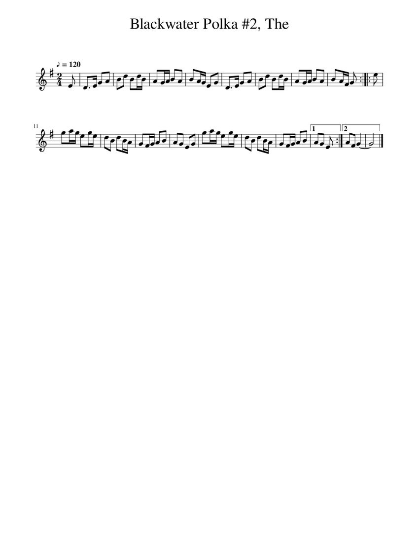The Blackwater Polka #2 Sheet music for Piano (Solo) Easy | Musescore.com