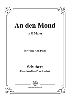 Free An Den Mond, D.296 by Franz Schubert sheet music | Download