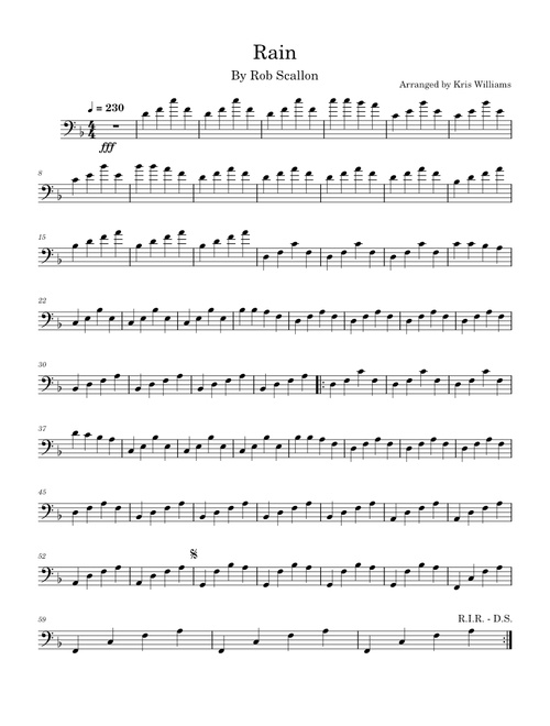 Rain – Rob Scallon (Bass Clef)