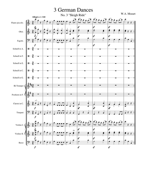 3 German Dances, No. 3: "Sleigh Ride"
