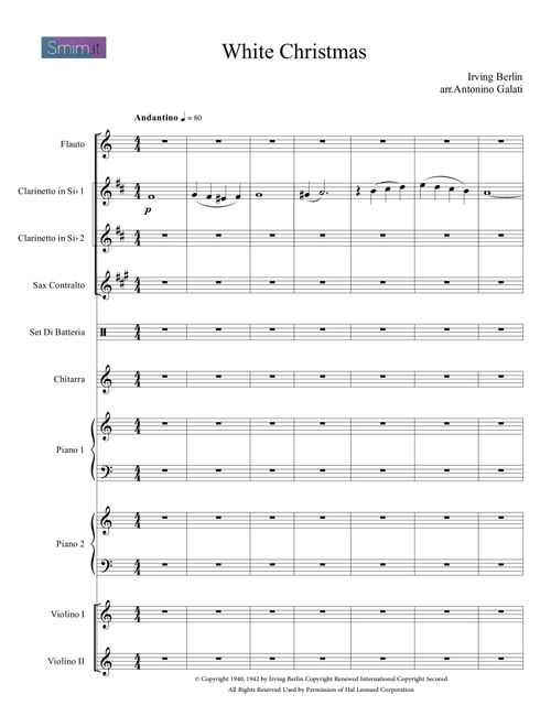 White Christmas (Arr. Antonino Galati) - Dave Koz & Kelly Sweet (Large Ensemble)
