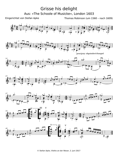 Grisse his delight - Thomas Robinson