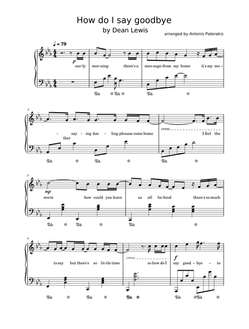 How Do I Say Goodbye – Dean Lewis