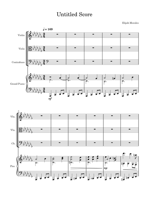 Untitled Score – elijahmrls122 sheet music arranged by HARI88 