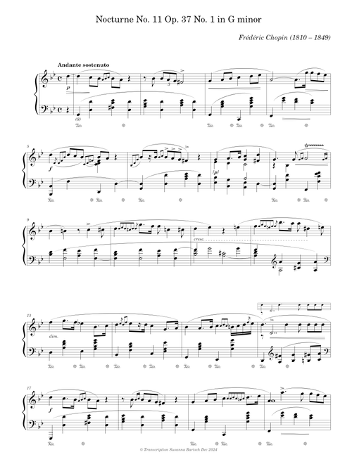 Nocturne No. 11 Op. 37 No. 1 in G minor — Frédéric Chopin
