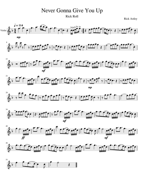Never Gonna Give You Up - Rick Astley