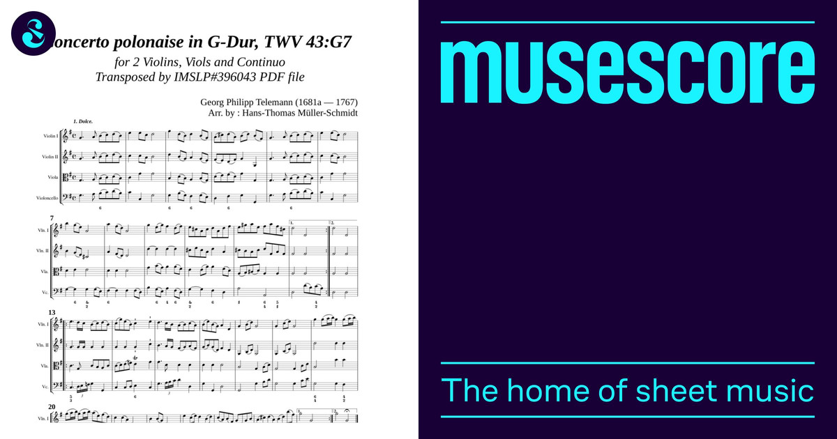 Telemann, G. P. _ Concerto polonois in G-Dur, TWV 43:G7 [2 Vln