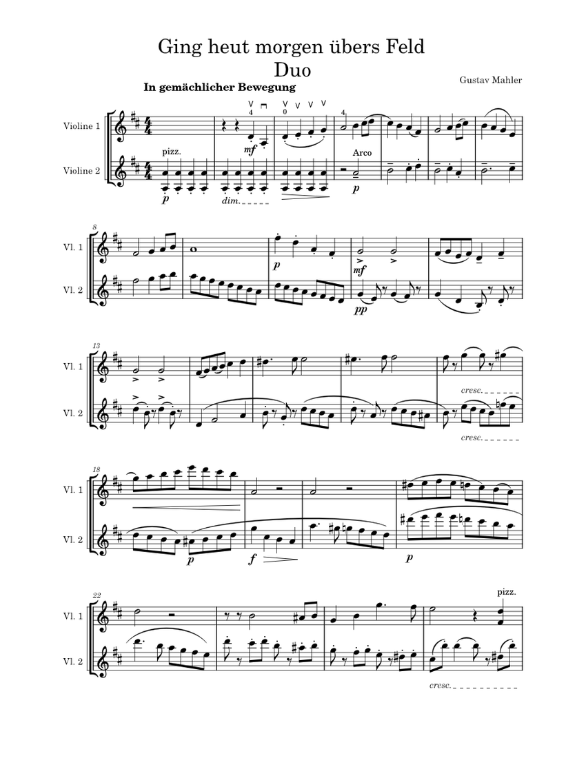 Ging heut Morgen übers Feld - Lieder eines fahrenden Gesellen - Gustav ...