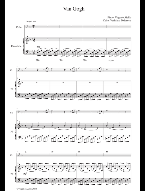 Van Gogh (Pf - Vc) (Arr. Virginio Aiello) (Cello and Piano)