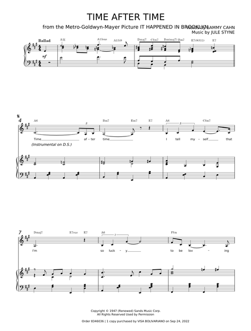 Time After Time - Jule Styne