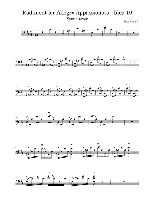 Allegro appassionato, Op.43 – Camille Saint-Saëns Rudiment for Allegro Appassionato - Idea 10