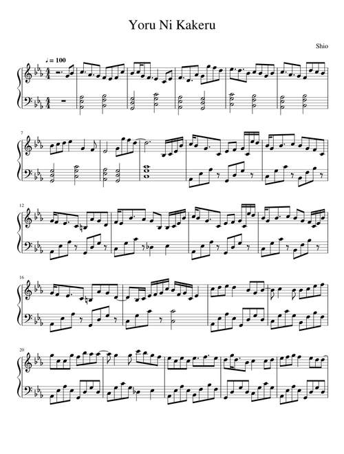 Shio.Piano | Free sheet music | Download PDF or print on