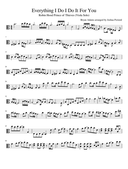 Everything I Do I Do It For You - Robin Hood (Viola Solo)