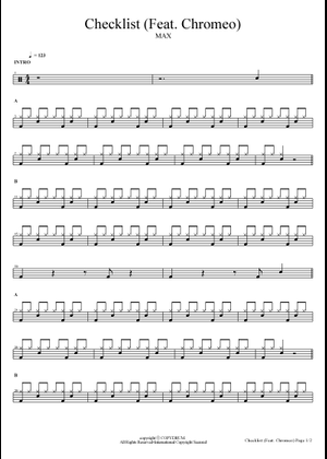 Checklist - MAX Sheet Music with Chords for Piano, Synthesizer (Mixed ...