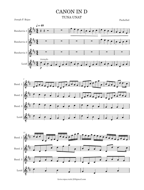 Canon in D major, BWV 1086 – Johann Sebastian Bach