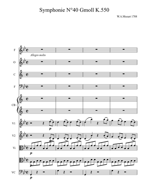 Mozart - Symphony No.40 in G minor, K.550, Movement 1