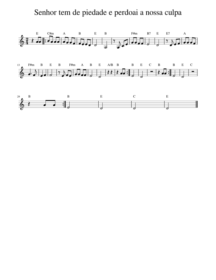 Senhor_tem_de_piedade_e_perdoai_a_nossa_culpa Sheet Music for Piano ...