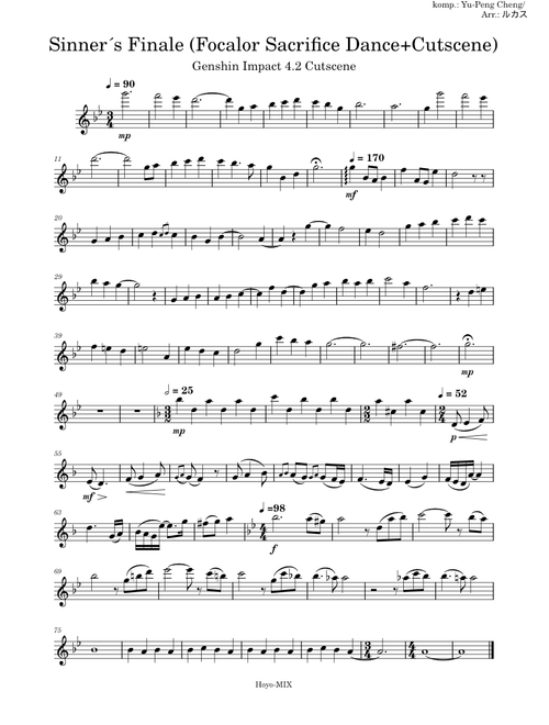 Sinner´s Finale (Focalor Sacrifice Dance) (Genshin Impact) – Yu-Peng Chen, Flute Solo