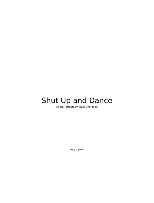 Shut Up and Dance for Brass Band