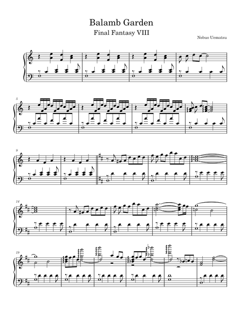 Balamb garden – Nobuo Uematsu Balamb Garden – Final Fantasy VIII - Nobuo Uematsu