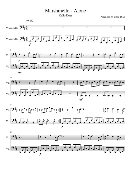 Marshmello - Alone (Cello)