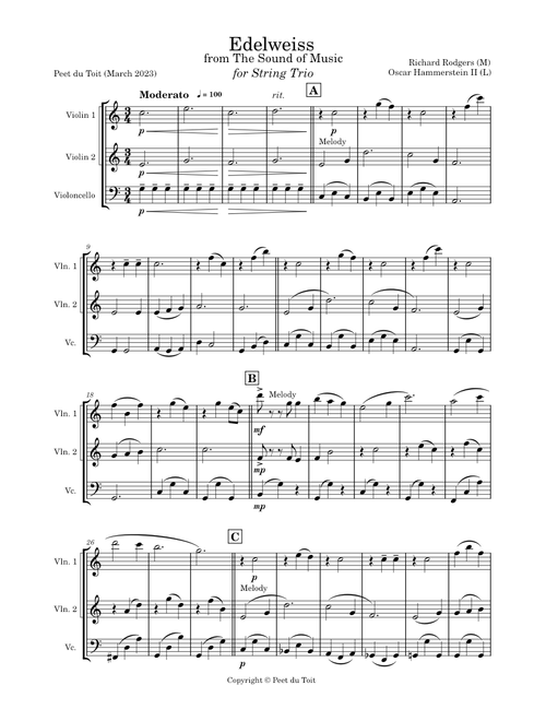 Edelweiss (from The Sound of Music) – Rodgers & Hammerstein
