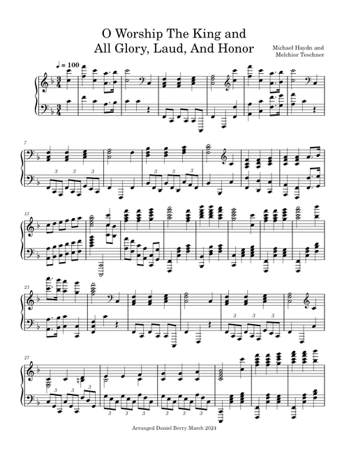 O worship the king - Johann Michael Haydn