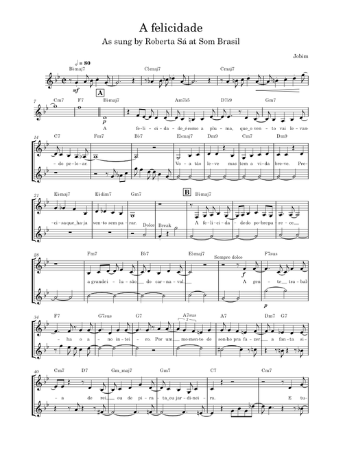 A felicidade – Antônio Carlos Jobim