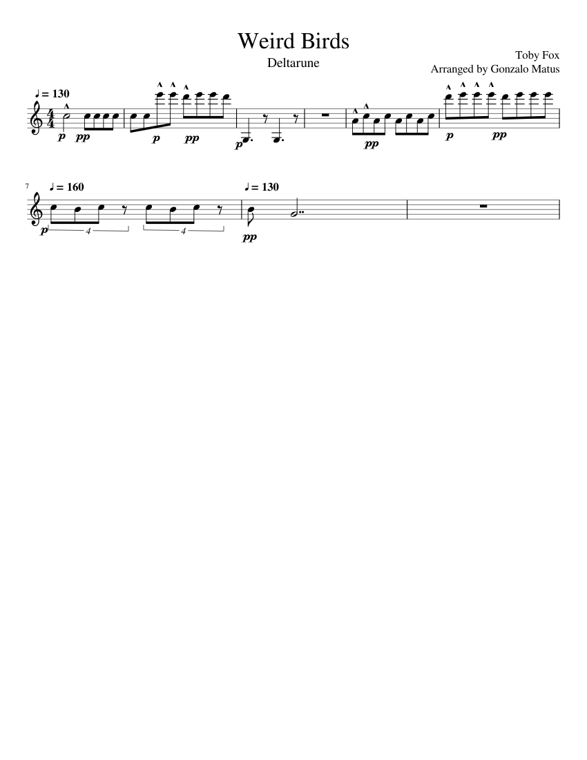 Doki Doki Blue Skies Main Theme by NPbus Sheet music for Piano, Flute,  Violin, Guitar & more instruments (Mixed Ensemble)