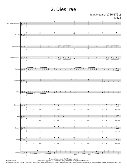 Dies Irae, KV 626 - Wolfgang Amadeus Mozart