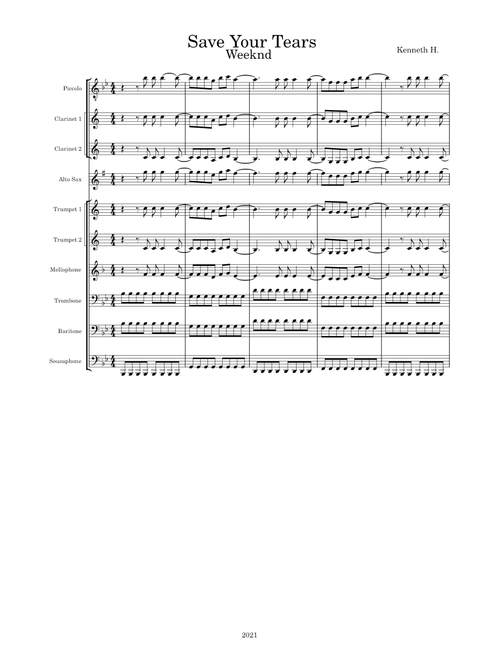 Save your tears – The Weeknd Save Your Tears The Weeknd(Marching band)