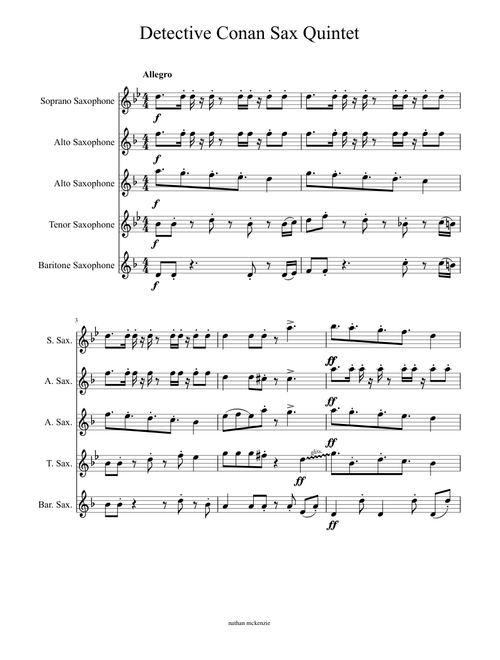 Detective Conan Sax Quintet