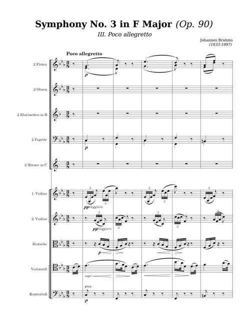 Brahms - Symphony No. 3 in F Major (Op. 90): III. Poco allegretto