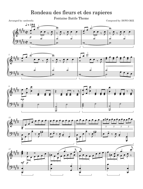 Rondeau des fleurs et des rapieres – HOYO-MiX (Fontaine Battle Theme)