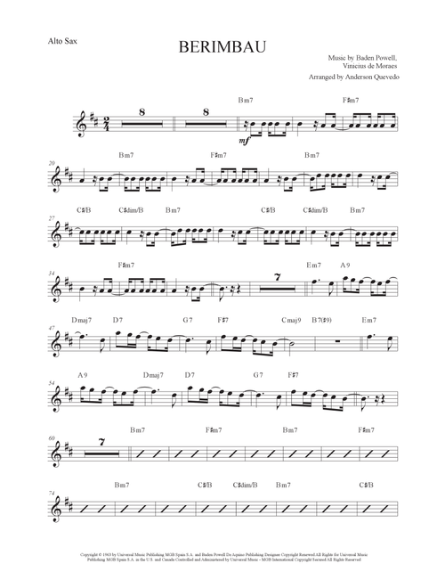 Berimbau (Arr. Anderson Quevedo) - Vinicius de Moraes, Baden Powell De Aquino (Alto Sax Solo)