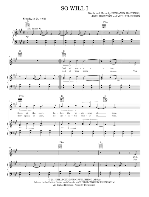 So will i - Hillsong United (Piano-Vocal-Guitar)