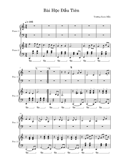 Bài học đầu tiên