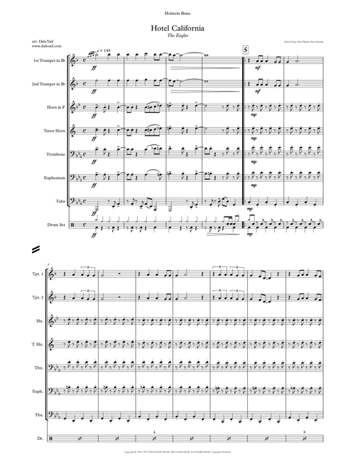 Hotel California (Arr. Dale Vail) - Eagles (Brass Ensemble)