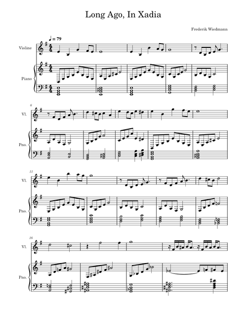 The Dragon Prince - Long Ago In Xadia (Violin + Piano Version)