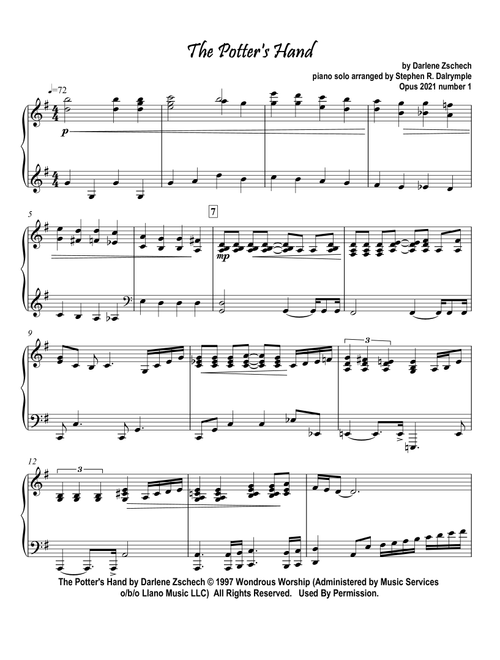 The Potter's Hand (Arr. Stephen R. Dalrymple (Dalrymple Designs)) - Darlene Zschech (Piano Solo)